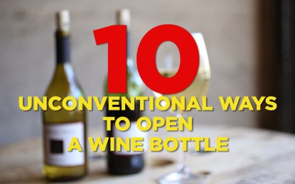 10 formas curiosas de abrir una botella de vino sin sacacorchos