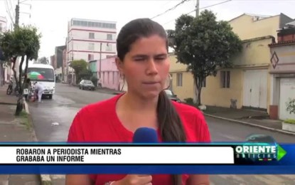 Roban a una periodista mientras grababa un informe