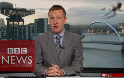 Una araña “gigante” en el noticiero de la BBC