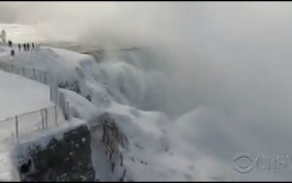 VÍDEO: Así lucen las Cataratas de Niágara congeladas