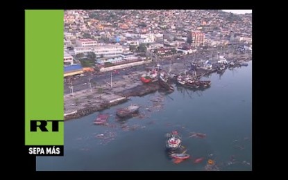Chile: Vista aérea de los daños ocasionados tras el terremoto