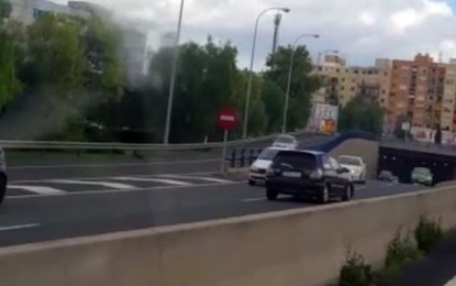 Conductor kamikaze siembra el pánico en una autopista de Palma de Mallorca