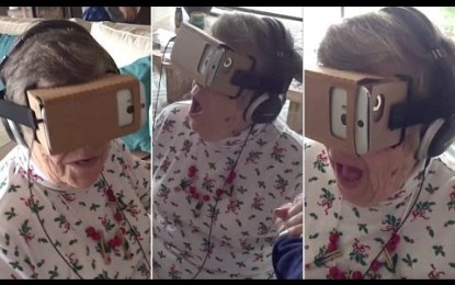 El chocante impacto de una abuela con la realidad virtual