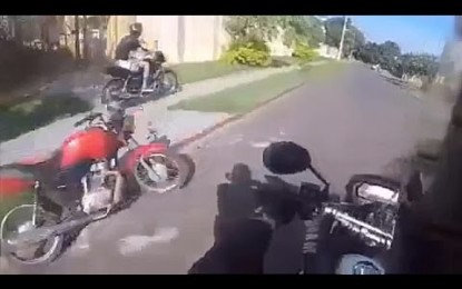 Así se ve una persecución policial en moto en cámara GoPro