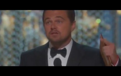 El Famoso Actor Leonardo DiCaprio Gana su Primer Oscar y da Emotivo Mensaje (Video)