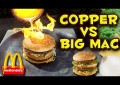 Esto es lo que pasa si echamos cobre fundido sobre un Big Mac