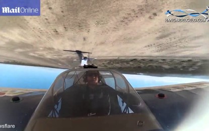 Un video que te dará vértigo: increíbles acrobacias aéreas vistas desde el avión