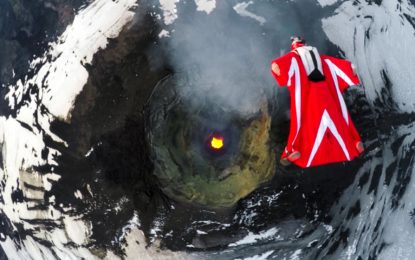 El impresionante vuelo sobre un volcán activo grabado con una GoPro