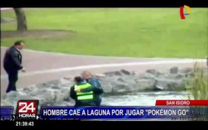 Un peruano se cae a una laguna mientras juega a Pokémon GO