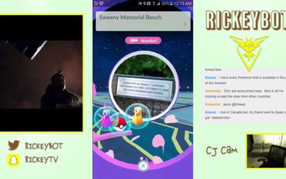 Le roban con violencia mientras caza Pokémones y lo emite en directo