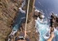 A vista de pájaro’: Camina sobre una cuerda floja y lo graba con una GoPro