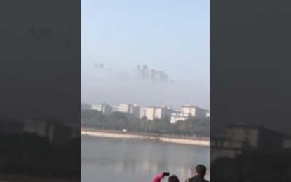 ¿Ciudad flotante? Misteriosos rascacielos aparecen en las nubes en China