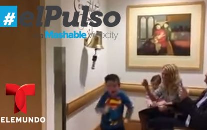 Niño celebra el final de su quimioterapia y se hace viral en las redes