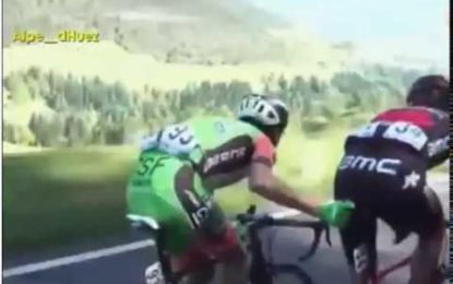 El ciclista que se creía urólogo: Lo que le hizo a su rival en plena carrera no tiene nombre