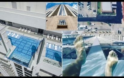 ¿Se atrevería a nadar en esta piscina a 150 metros de altura?