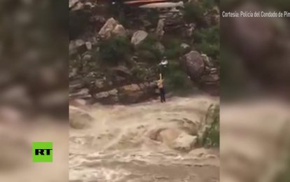 Rescate imposible en helicóptero durante una tormenta