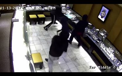VIDEO: Intentan robar en una joyería, pero aquella no era una tienda cualquiera