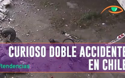 VIDEO: Un ciclista cae desde un puente en Santiago de Chile por ser demasiado curioso
