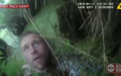 VIDEO: Un delincuente es ‘devorado’ por un pantano tras una persecución policial