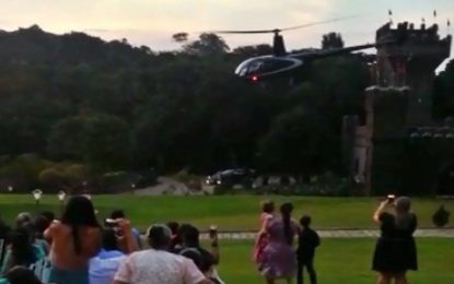 VIDEO: Una novia se estrella en helicóptero en Brasil, sobrevive al accidente y acude a su boda