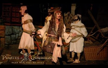 Johnny Depp Surprises Fans as Captain Jack Sparrow at Disneyland
