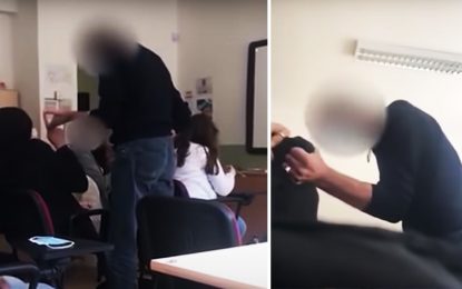 VIDEO: Un profesor abofetea a un alumno por no usar mascarilla