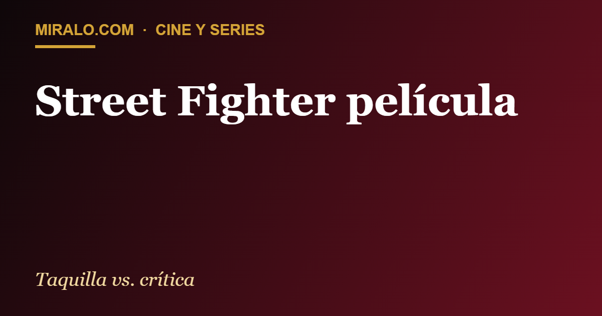 Street Fighter película
